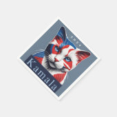 カマラキャット2024米国選挙民主党員 スタンダードカクテルナプキン (角)