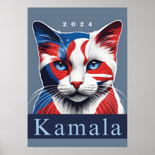 カマラキャット2024米国選挙民主党員 ポスター