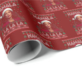 カマラサンタクロースおもしろいクリスマス醜いギフト ラッピングペーパー (ロールコーナー)