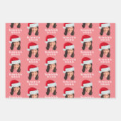 カマラサンタハットハリスホリデーおもしろい ラッピングペーパーシート (正面3)