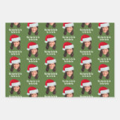 カマラサンタハットハリスホリデーおもしろい ラッピングペーパーシート (正面2)