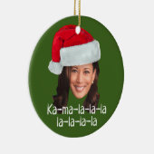 カマラサンタハットバイデン氏ハリスおもしろい2020休日 セラミックオーナメント (右)