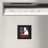 カマラシルエットグラフィック用キャットレディース マグネット (インサイチュ (食洗機))