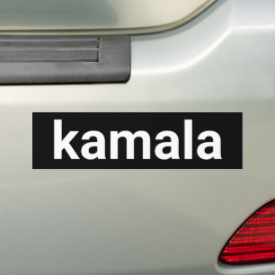 カマラシンプルミニマモダンリスト白と黒 バンパーステッカー