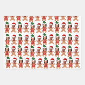 カマラハリスおもしろいワルツ顔ジンジャーパン ラッピングペーパーシート (正面2)