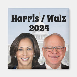 カマラハリスとティム・ウォルズ2024 マグネット