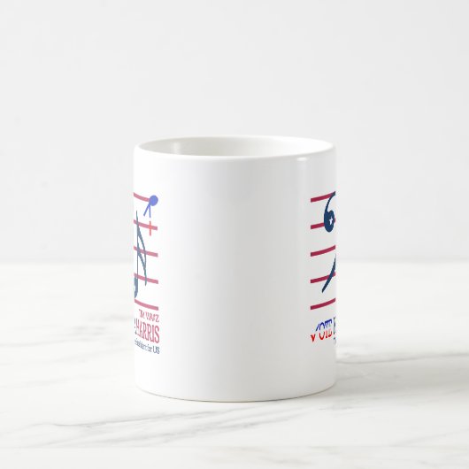 カマラハリスとティム・ウォルズ コーヒーマグカップ (中央)