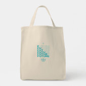 カマラハリスのティール（緑がかった色）カラーのトートバッグ トートバッグ (裏面)