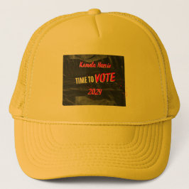 カマラハリスのトラック運転手のキャップ。黄色 キャップ