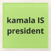 カマラハリスは2024年大統領選挙 ガラスコースター (正面)