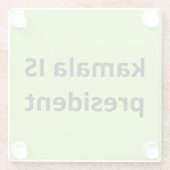 カマラハリスは2024年大統領選挙 ガラスコースター (裏面)