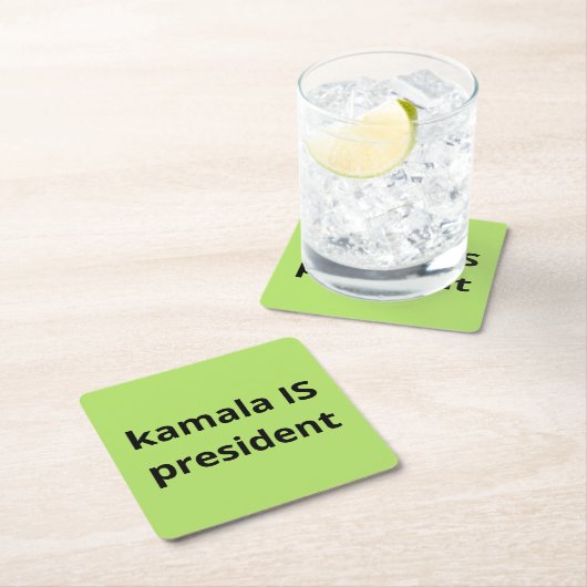 カマラハリスは2024年大統領選挙 スクエアペーパーコースター (インサイチュ)