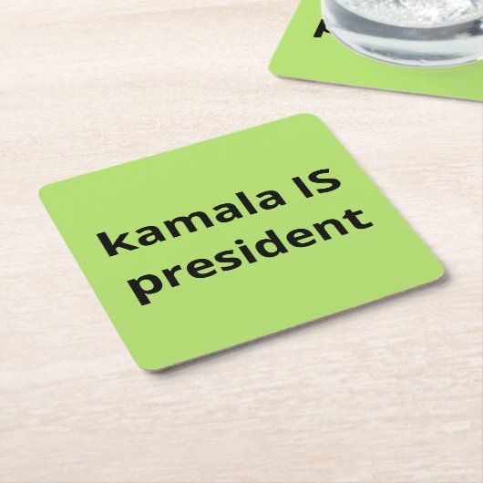 カマラハリスは2024年大統領選挙 スクエアペーパーコースター (アングル)