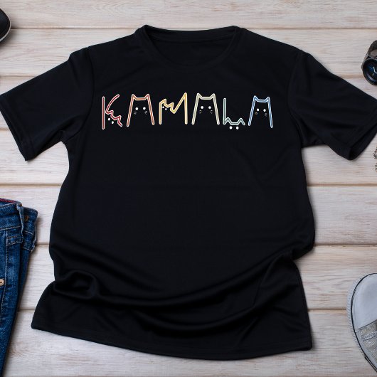 カマラハリスカラフルキャッツ Tシャツ