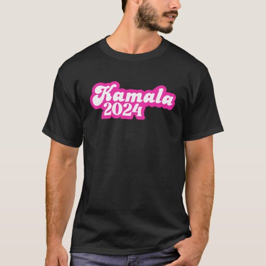 カマラハリスガーリーピンクロゴ2024 Tシャツ (正面)