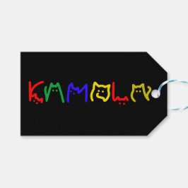 カマラハリスキャットレタリング ギフトタグ