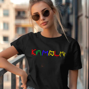 カマラハリスキャットレタリング Tシャツ