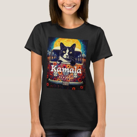 カマラハリスキャットTシャツ Tシャツ (正面)