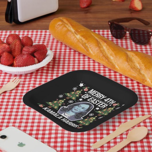 カマラハリスクリスマスサンメリータ4thのイースター ペーパープレート (ピクニック)