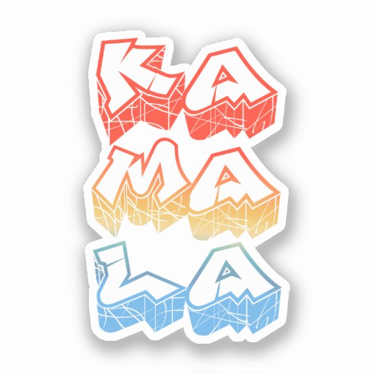 カマラハリスグラフィティ シール (正面)