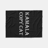 カマラハリスコピーキャッおもしろいト フリースブランケット (正面(横))