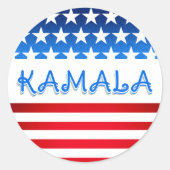 カマラハリスサポーター民主党員スワッグ ラウンドシール (正面)