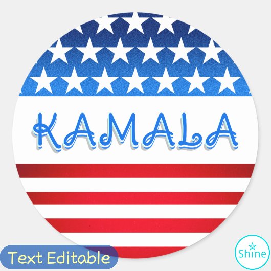 カマラハリスサポーター民主党員スワッグ ラウンドシール