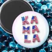 カマラハリスサポーターUSA国旗のバルーンアルファベット マグネット