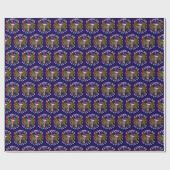 カマラハリスサンタハットブルークリスマスギフト ラッピングペーパー (フラット)