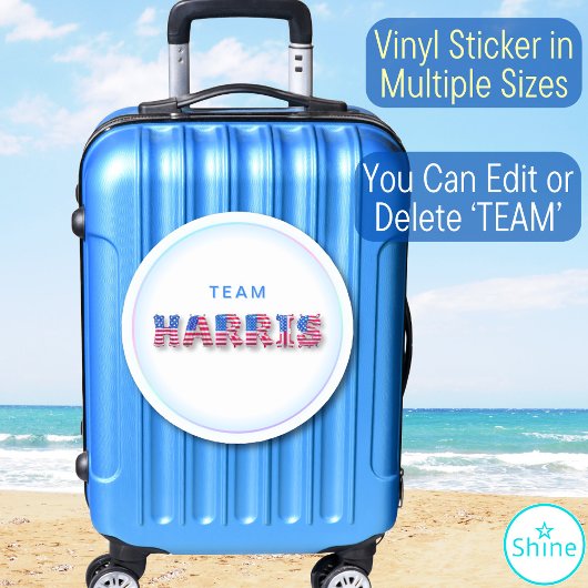 カマラハリスチームハリスアメリカ国旗のバルーンアルファベット シール