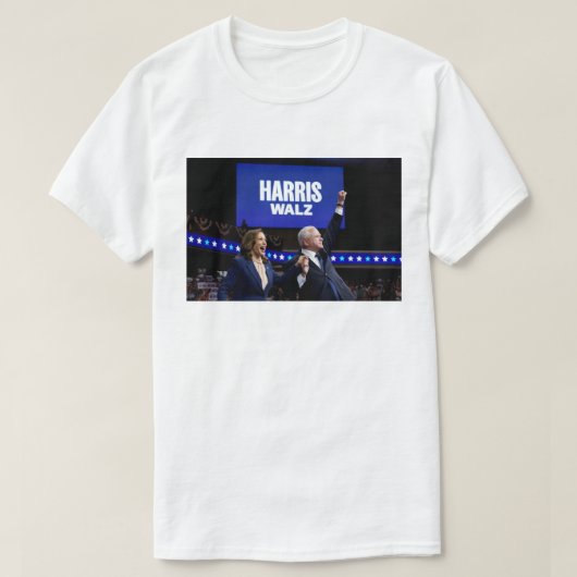カマラハリスティムウォルズバナー Tシャツ (デザイン正面)