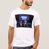 カマラハリスティムウォルズバナー Tシャツ (正面)