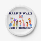 カマラハリスティムウォルズユニティ事業部 ペーパープレート (正面)