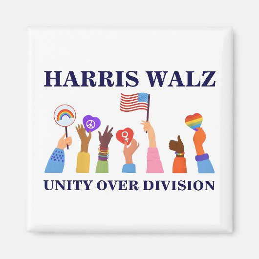 カマラハリスティムウォルズユニティ事業部 マグネット (正面)