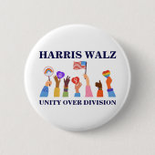 カマラハリスティムウォルズユニティ事業部 缶バッジ (正面)