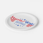 カマラハリスティム・ウォルズ選挙2024 ペーパープレート (アングル)