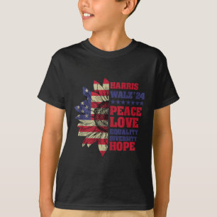 カマラハリスティム・ウォルズ2024平和Lgbtハリスウォルズ Tシャツ