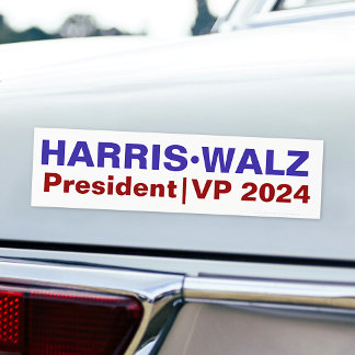 カマラハリスティム・ウォルズ2024社長 | バイスプレス バンパーステッカー