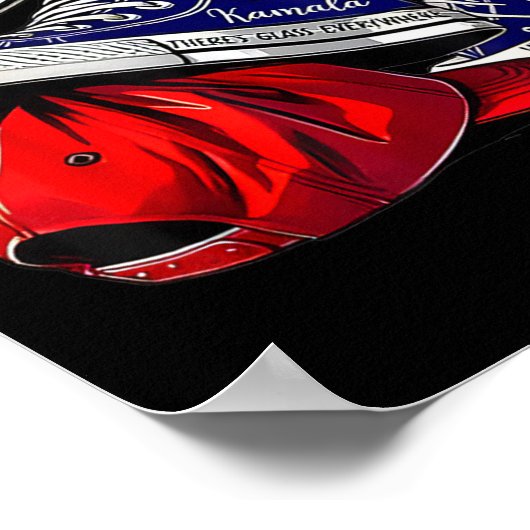 カマラハリスハイヒールステッピングオンレッドハット ポスター (角)