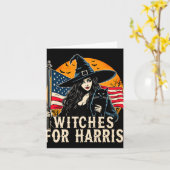 カマラハリスハロウィーン政治要素のためのウィッチズ カード (黄色い花)