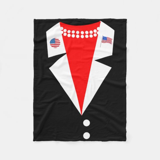 カマラハリスパンツイット衣装パーティー女社長 フリースブランケット (正面)