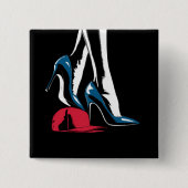 カマラハリスヒールズオンマガハット 缶バッジ (正面)