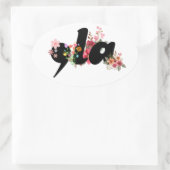 カマラハリスフラワーズ – トレンディーコンマラフローラ 楕円形シール (バッグ)