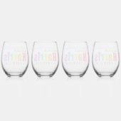 カマラハリスプライド2024シックパーソナライズされたパーティー ステムなしワイングラス (裏面)