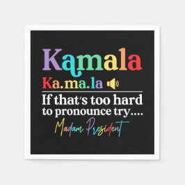 カマラハリスマダムプレジデント スタンダードカクテルナプキン