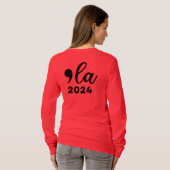 カマラハリスモアメラニンレススプレータンおもしろい Tシャツ (裏面フル)