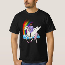 カマラハリスユニコーンとレインボーTシャツ
