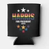 カマラハリスレインボーゲイプライドLGBT選挙2024 缶クーラー (正面)