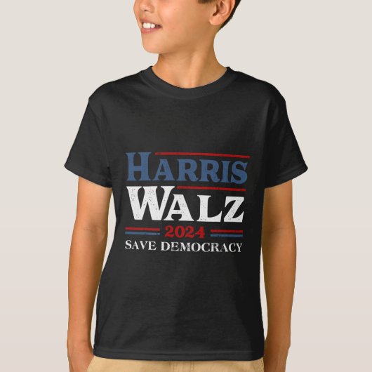 カマラハリスワルツ2024選挙救民主主義 Tシャツ (正面)