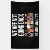 カマラハリスワルツ24には戻らない 横断幕 (縦)